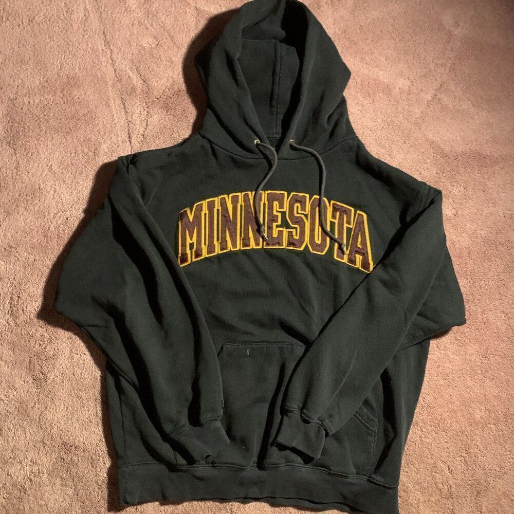Jansport Minnesota Golden Gophers Hoodie Black Pullover Sweatshirt Mens Medium